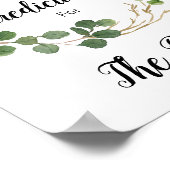 Floral Greenery Predications for Baby Sign Poster (Hoek)