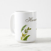 Floral Greenery Professional Trendy Minimalist Koffiemok (Voorkant links)