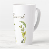 Floral Greenery Professional Trendy Minimalist Latte Mok (Rechterhoek)