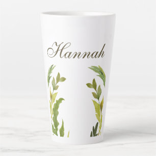 Floral Greenery Professional Trendy Minimalist Latte Mok