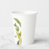 Floral Greenery Professional Trendy Minimalist Papieren Bekers (Links)