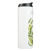 Floral Greenery Professional Trendy Minimalist Thermosbeker (Gedraaid links)
