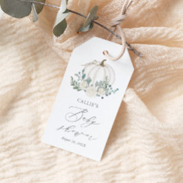 Floral Greenery Pumpkin Baby shower Cadeaulabel