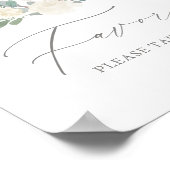 Floral Greenery Pumpkin Baby shower Favors Sign Poster (Hoek)