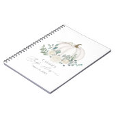 Floral Greenery Pumpkin Baby shower Guest Book Notitieboek (Linkerzijde)