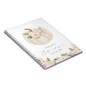 Floral Greenery Pumpkin Baby shower Guest Book Notitieboek (Rechterzijde)