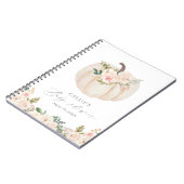 Floral Greenery Pumpkin Baby shower Guest Book Notitieboek (Linkerzijde)