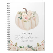 Floral Greenery Pumpkin Baby shower Guest Book Notitieboek (Voorkant)