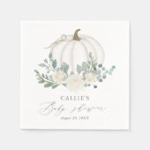 Floral Greenery Pumpkin Baby shower Servet (Voorkant)