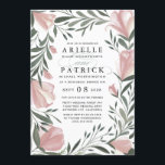 Floral Greenery Rehearsal Dinner Invitations Kaart<br><div class="desc">Floral Greenery Rephearsal Dinner Invitations - heeft een waterverf ontwerp van blozend roze bloemen en groen. Dit ontwerp bevat ook moderne en elegante lettertypen voor de tekstindeling.</div>