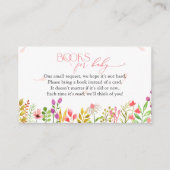 Floral Greenery Rustic Baby Shower Books for Baby Informatiekaartje (Voorkant)
