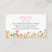 Floral Greenery Rustic Baby Shower Display Shower Informatiekaartje (Voorkant)