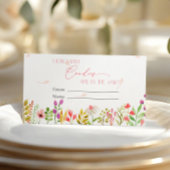 Floral Greenery Rustic How many Candies Informatiekaartje