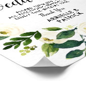  Floral Greenery Unplugged Wedding Sign Poster (Hoek)