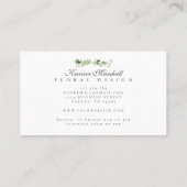 Floral Greenery Waterverf Aangepast lint Visitekaartje (Achterkant)