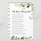 Floral Greenery Waterverf die mama het beste kent (Voorkant / Achterkant)