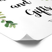 Floral Greenery Waterverf Kaarten en Gifts Sign Poster (Hoek)