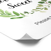 Floral Greenery Waterverf Love is Sweet Sign Poster (Hoek)