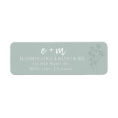 Floral Greenery Wedding Etiket (Voorkant)