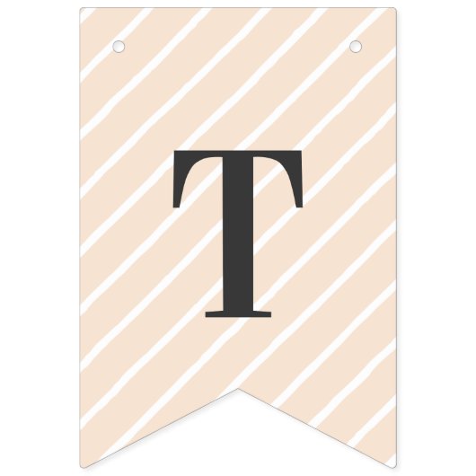 Floral Greenery Wedding Future Mrs Peach Beige Vlaggetjes (Eerste vlag)