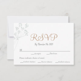 Floral Greenery Wedding RSVP Kaartje