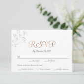 Floral Greenery Wedding RSVP Kaartje (Staand voorkant)