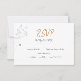 Floral Greenery Wedding RSVP Kaartje