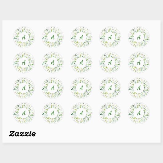 Floral Greenery Wedding Sticker (Vel)