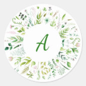 Floral Greenery Wedding Sticker (Voorkant)