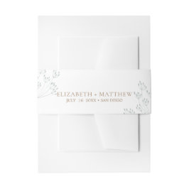 Floral Greenery Wedding Uitnodigingen Wikkel