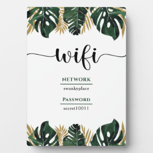 Floral Greenery Wifi Password Business Fotoplaat