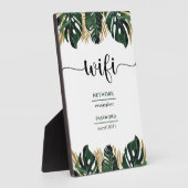 Floral Greenery Wifi Password Business Fotoplaat (Zijkant)