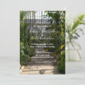 Floral Greenhouse Wedding Kaart (Staand voorkant)