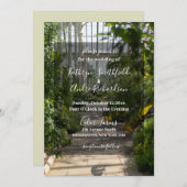 Floral Greenhouse Wedding Kaart (Voorkant / Achterkant)