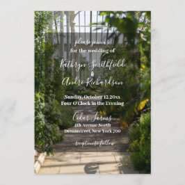 Floral Greenhouse Wedding Kaart