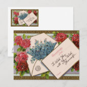  Floral Greeting Briefkaart (Voorkant / Achterkant)