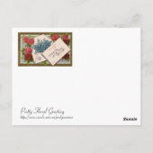  Floral Greeting Briefkaart (Achterkant)