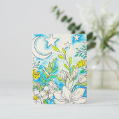 Floral Greeting Card Feestdagenkaart (Staand voorkant)