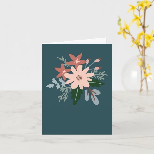 Floral greeting card kaart (Gele Bloem)