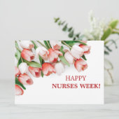 Floral Greeting Holiday, feestdag voor vrolijke fe Feestdagenkaart (Staand voorkant)