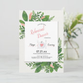 Floral Greeting Invitation Kaart (Staand voorkant)
