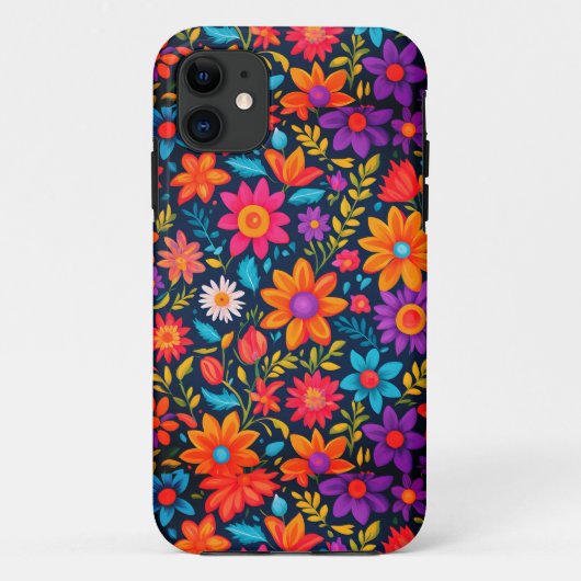 Floral grens Case-Mate iPhone case (Achterkant)