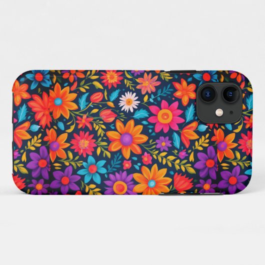Floral grens Case-Mate iPhone case (Achterkant (horizontaal))