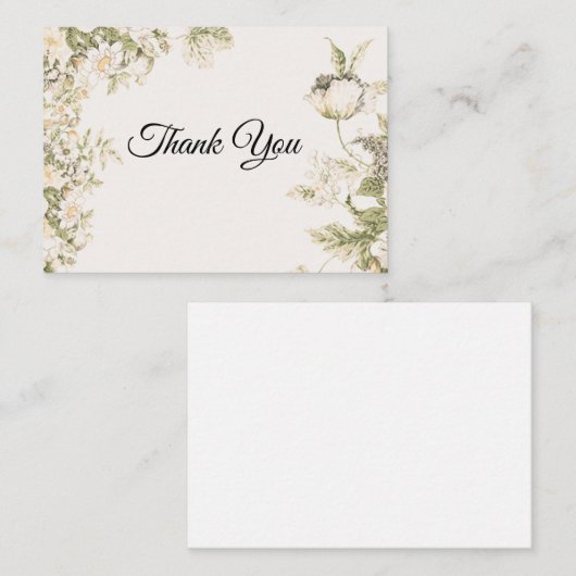  Floral-grens Notitiekaartje (Voorkant / Achterkant)