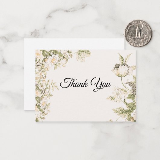  Floral-grens Notitiekaartje (Voorkant / Achterkant in situ)