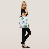 Floral grens tote bag (Op model)