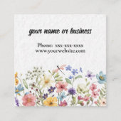 Floral grens vierkante visitekaartje (Voorkant)