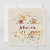 Floral-grens Vow Renewal Kaart (Voorkant)