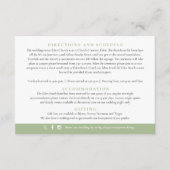 Floral Grevillea Loopy Lou art bruiloft details Informatiekaartje (Voorkant)