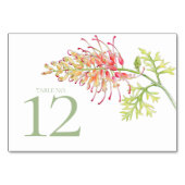 Floral Grevillea Loopy Lou kunstbruiloft Kaart (Voorkant)